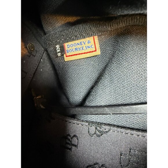 Dooney & Bourke Signature Monogram Canvas Leather Tote w/ Coin Purse Gray Black - Picture 8 of 10